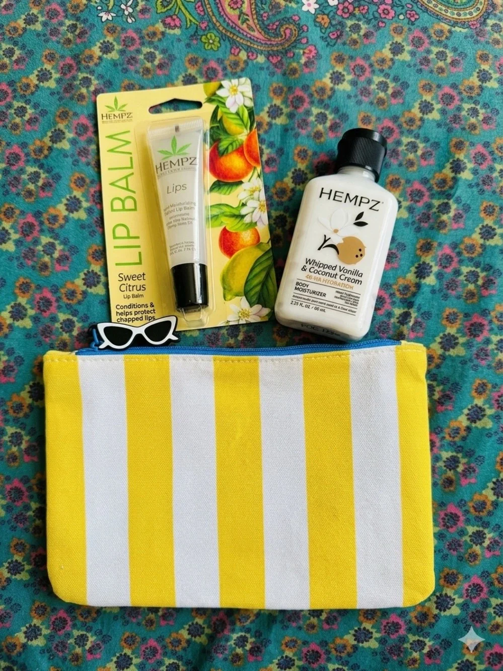 Ipsey  bag & Hempz Sweet Citrus Lip Balm & Whipped Vanilla Body lotion